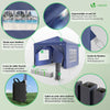 Pavillon 3x3m mit 4 Seitenteilen & 4 Sandsäcke, Pop Up Faltpavillon, Wasserdicht, Faltbar Gartenzelt Partyzelt, Blau - vuunot.com