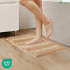 2er-Set Chenille Badematte Rutschfeste, Mikrofaser Badezimmerteppich 40x60cm Beige - vuunot.com