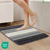 2er-Set Badematte Rutschfeste, Mikrofaser Badezimmerteppich Farbverlauf 50x80cm Grau - vuunot.com