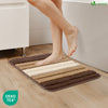 2er-Set Badematte Rutschfeste, Mikrofaser Badezimmerteppich Farbverlauf 40x60cm Beige - vuunot.com