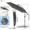 Ampelschirm mit Schutzhülle, Sonnenschirm 300 cm, Grau - vuunot.com