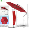 Ampelschirm mit Schutzhülle, Sonnenschirm 300 cm, Rot - vuunot.com