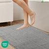 Badematte Rutschfeste Mikrofaser Badezimmerteppich 60x110cm Grau - vuunot.com