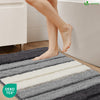 Badematte Rutschfeste, Mikrofaser Badezimmerteppich Farbverlauf 60x110cm Grau - vuunot.com