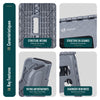 Klapphocker Faltbar Rutschfester Tritthocker mit Tragegriff 37 x 30 x 32,5 cm Grau - vuunot.com