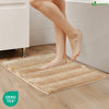 Chenille Badematte Rutschfeste, Mikrofaser Badezimmerteppich 50x80cm Beige - vuunot.com