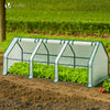 Mini Gewächshaus 270x90x90cm, Foliengewächshaus für Balkon, Garten, Tomatengewächshaus PE-Folie 135g/m², Weiß - vuunot.com