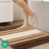 Badematte Rutschfeste, Mikrofaser Badezimmerteppich Farbverlauf 60x90cm Beige - vuunot.com