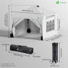 Pavillon 3x3m Pop Up Faltpavillon mit 4 Seitenteilen und 4 Sandsäcke, Weiß - vuunot.com
