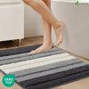 2er-Set Badematte Rutschfeste, Mikrofaser Badezimmerteppich Farbverlauf 60x90cm Grau - vuunot.com