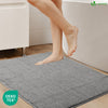 Badematte Rutschfeste Mikrofaser Badezimmerteppich 60x90cm Grau - vuunot.com