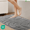 2er-Set Badematte Rutschfeste, Mikrofaser Badezimmerteppich Wellenmuster 60x90cm Grau - vuunot.com