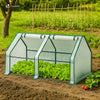 Mini Gewächshaus 180x90x90cm, Foliengewächshaus für Balkon, Garten, Tomatengewächshaus PE-Folie 135g/m², Weiß - vuunot.com