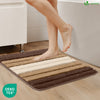 2er-Set Badematte Rutschfeste, Mikrofaser Badezimmerteppich Farbverlauf 50x80cm Beige - vuunot.com