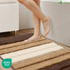 Badematte Rutschfeste, Mikrofaser Badezimmerteppich Farbverlauf 60x110cm Beige - vuunot.com