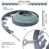 Flexible Rasenkante Kunststoff, mit 60 Erdanker, Länge 20m Höhe 6cm, Grau und Hellgrün - vuunot.com