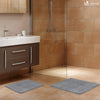 2er-Set Badematte Rutschfeste Mikrofaser Badezimmerteppich 40x60cm Grau - vuunot.com