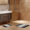 2er-Set Badematte Rutschfeste, Mikrofaser Badezimmerteppich Farbverlauf 40x60cm Grau - vuunot.com