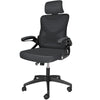 Bürostuhl ergonomisch, Schreibtischstuhl mit Einstellbarer Kopfstütze Schwarz - vuunot.com