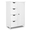 Badezimmerschrank mit 4 Schubladen & 1 Schranktür für Badezimmer 30x55x82cm Weiß - vuunot.com