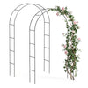 2er Set Rosenbogen Metall Stabil Gartenbogen 240x140x37cm Schwarz - vuunot.com