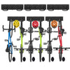 Fahrrad Wandhalterung für 6 Fahrräder + 3 Helme, mit 6 Silikon-Schutzpolstern, Schwarz - vuunot.com