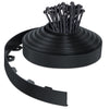 Flexible Rasenkante Beeteinfassungen Kunststoff, mit 40 Erdanker, Länge 20m Höhe 5cm, Schwarz - vuunot.com