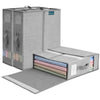 3 Stück Bettwäsche Organizer mit Sichtfenster 38,5x33x12 cm Grau - vuunot.com