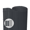 PVC Sichtschutzmatte 90x500 cm, Sichtschutz für Balkon Terrasse, Grau - vuunot.com