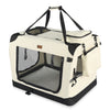 Hundebox faltbar, Oxford-Gewebe, Transportabel 70x52x52 cm L Beige - vuunot.com