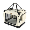 Hundebox faltbar, Oxford-Gewebe, Transportabel 60x44x44 cm M Beige - vuunot.com