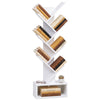 Bücherregal Baumform Standregal Bücher Regal 38x19x113 cm Weiß - vuunot.com