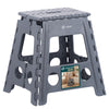 Klapphocker Faltbar Rutschfester Tritthocker mit Tragegriff 39 x 32 x 40 cm Grau - vuunot.com