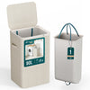 Wäschekorb 90L, Wäschesammler mit Deckel  Beige - vuunot.com
