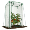 Schrägdach Gewächshaus Foliengewächshaus 100x50x150cm für Gemüse, Blumen & Obst, 135g/m², Weiß - vuunot.com
