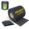 PVC Sichtschutzstreifen für Doppelstabmatten 70m x 19cm, 40 Befestigungsclips, Schwarz - vuunot.com