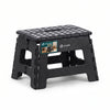 Klapphocker Faltbar Rutschfester Tritthocker mit Tragegriff 32 x 25 x 22 cm Schwarz - vuunot.com