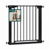 Treppenschutzgitter ohne Bohren 75-82 cm, Türschutzgitter für Hunde Katzen, Schwarz - vuunot.com