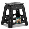 Klapphocker Faltbar Rutschfester Tritthocker mit Tragegriff 39 x 32 x 40 cm Schwarz - vuunot.com