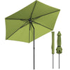 VOUNOT® Sonnenschirm 270 cm knickbar UV 50+ Sonnenschutz Gartenschirm Balkonschirm Olivgrün - vuunot.com