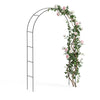 Rosenbogen Metall Stabil Gartenbogen 240x140x37cm Schwarz - vuunot.com
