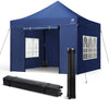Pavillon 3x3m, Wasserdichter Faltpavillon, Faltbar Partyzelt mit 4 Seitenteilen, 4 Sandsäcke, Blau - vuunot.com