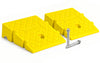 2X Bordsteinrampe PP Tragbar Türschwellenrampe 7cm Hoch Gelb