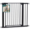 Treppenschutzgitter ohne Bohren 89-96 cm, Türschutzgitter für Hunde Katzen, Schwarz - vuunot.com