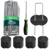 250 U-Erdanker Heringe mit 125 Scheiben 150×30 mm Verzinktes Metall - vuunot.com