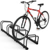 Fahrradständer für 4 Fahrräder, Boden und Wandmontage, Schwarz - vuunot.com
