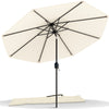 Sonnenschirm für Balkon, 270 cm, Knickbarer Balkonschirm mit Schutzhülle, Beige - vuunot.com