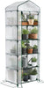 Gewächshaus Foliengewächshaus, 5 Etagen Treibhaus Gartenhäuschen Weiß 69x49x193cm - vuunot.com