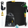 Flexibler Gartenschlauch 45m, Flexibel Wasserschlauch Dehnbarer mit 10 Sprühfunktionen, Messinganschlüssen,Schwarz - vuunot.com