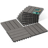 11 Stück WPC Terrassenfliesen 30x30 cm, Klickfliesen Outdoor 1m² Grau - vuunot.com